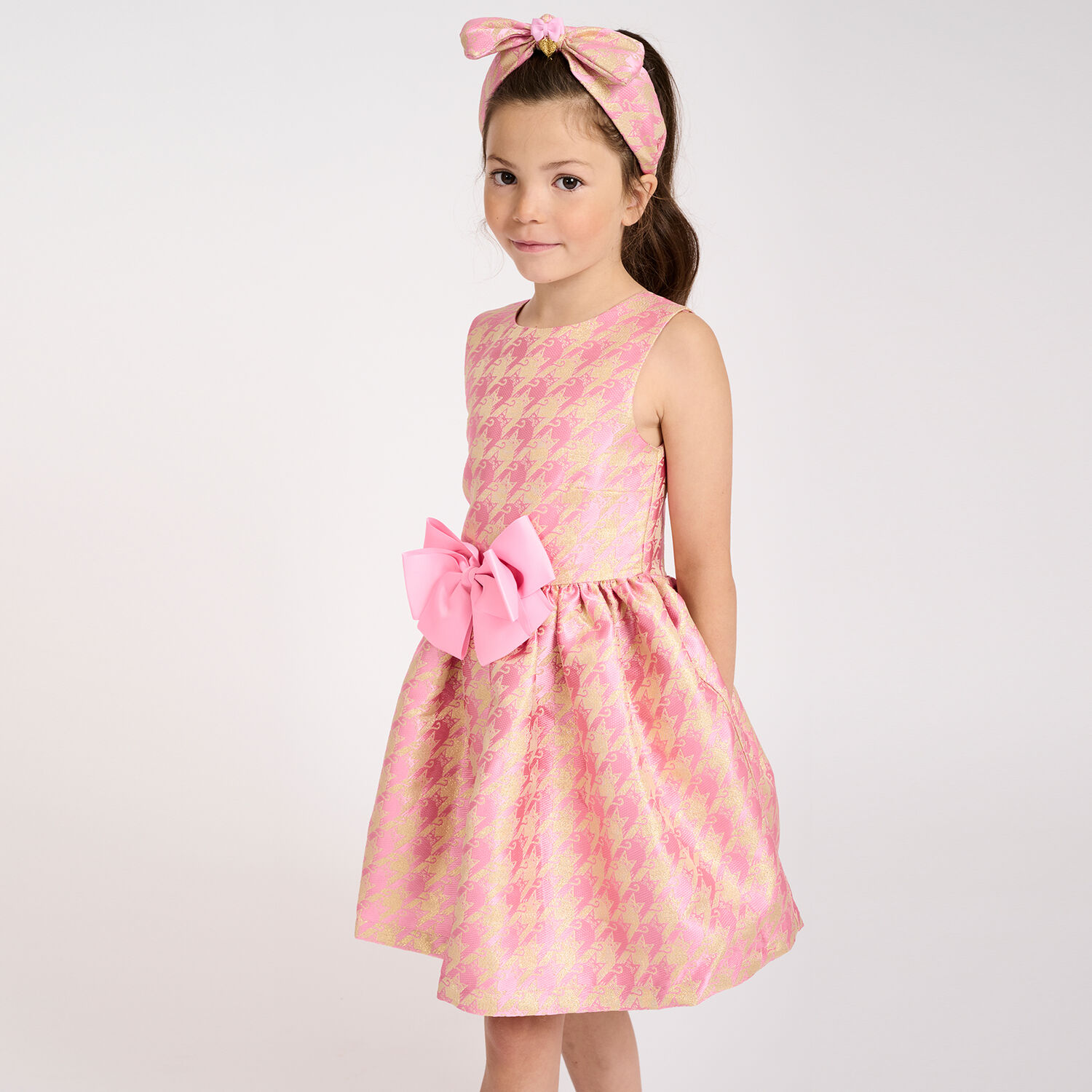 Girls Pink & Gold Dress, 1, hi-res image number null