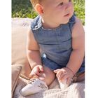 Baby Girls White & Beige Teddy Bear Trainers, 1, hi-res