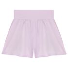 Girls Lilac Logo Shorts, 1, hi-res