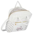 White Logo Bow Baby Changing Bag, 1, hi-res