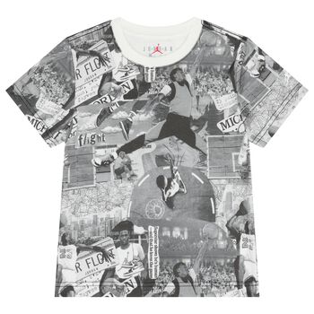 Grey Jordan Brooklyn Collage T-Shirt