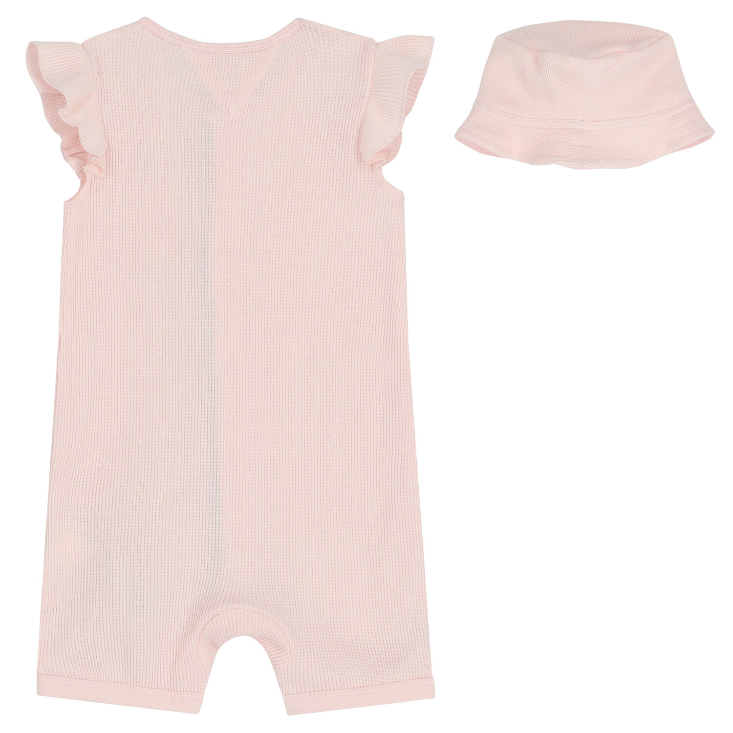 Baby Girls Pink Logo Romper Set, 1, hi-res