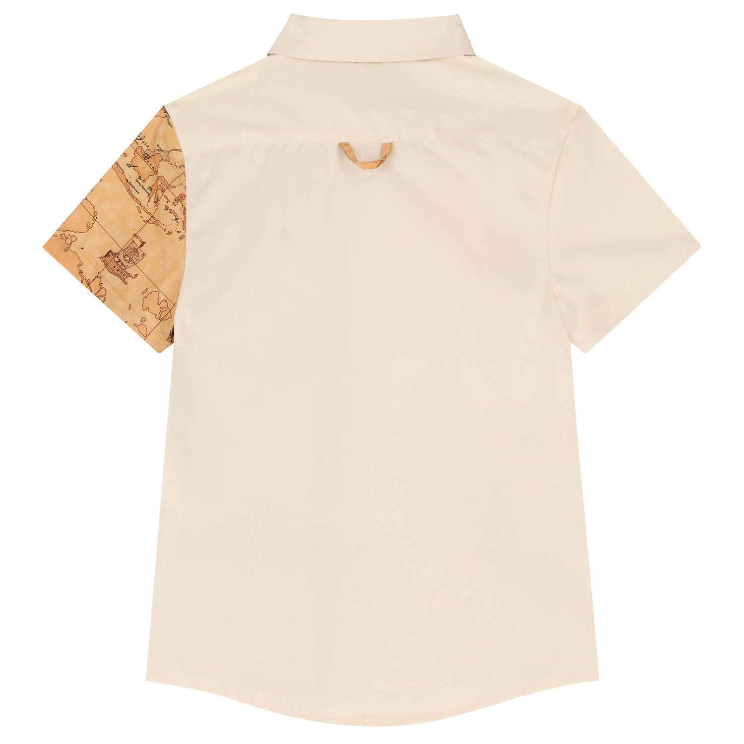 طقم شورت بشعار خريطة جغرافية باللون البيج للأولاد, 2, hi-res image number null