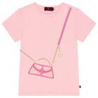 Girls Pink Bag Logo T-Shirt, 2, hi-res