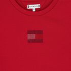 فستان أحمر بشعار للبنات, 1, hi-res