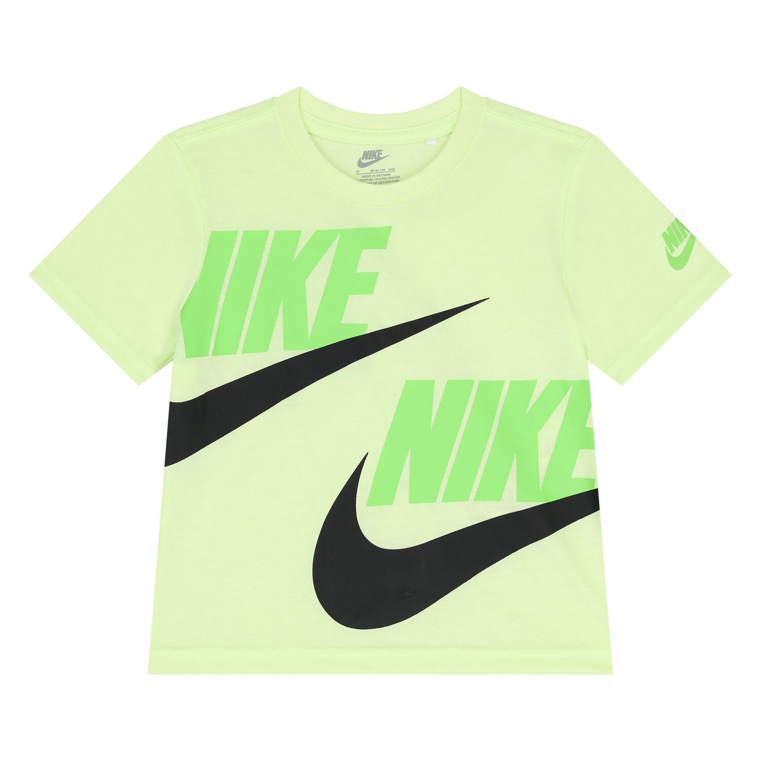 Younger Boys Green & Black Logo Shorts Set, 1, hi-res