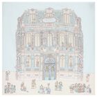 بطانية قماط بطبعة القصر باللون الأزرق, 1, hi-res