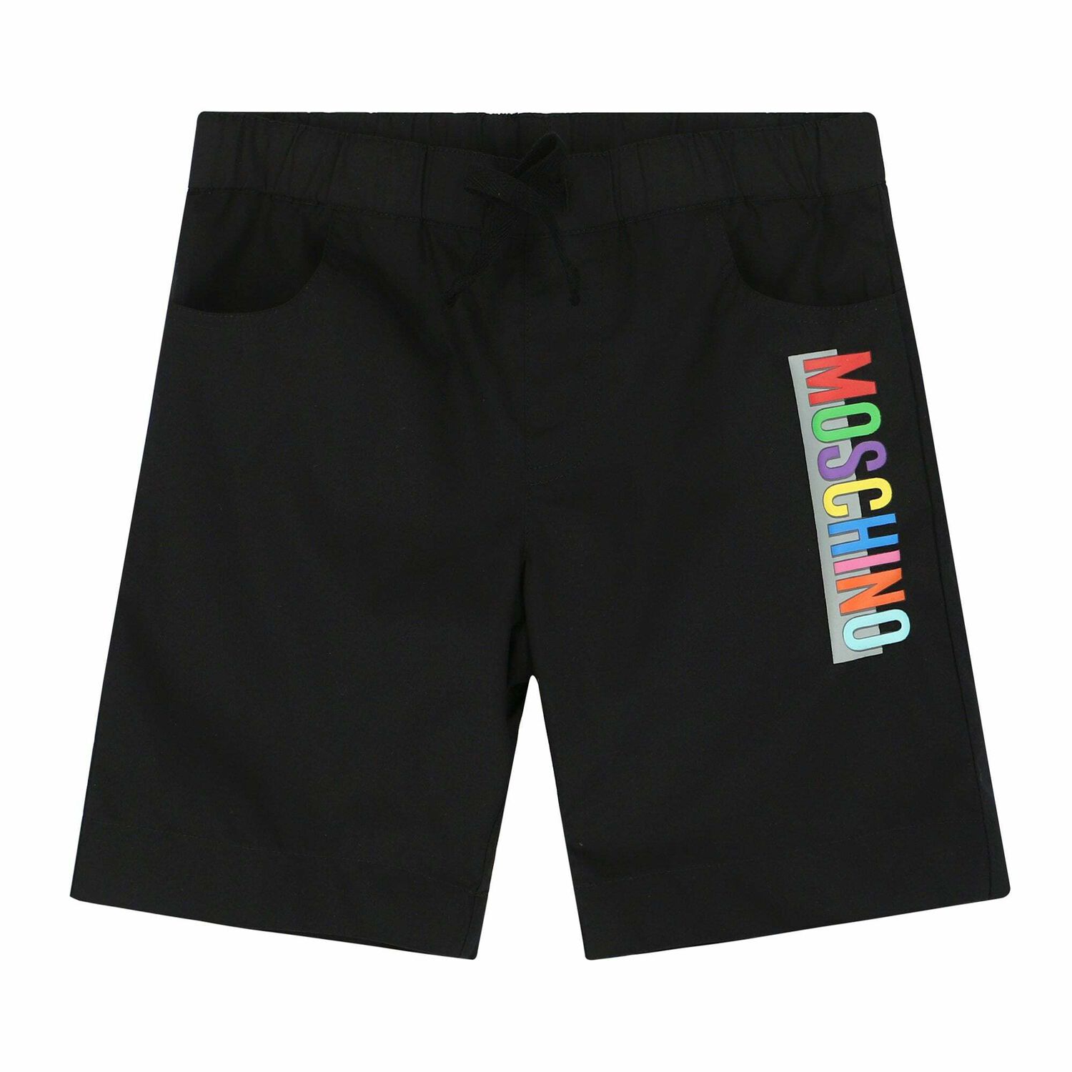 Boys Black Logo Shorts, 2, hi-res image number null