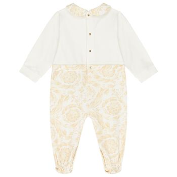 Ivory & Beige Barocco Babygrow