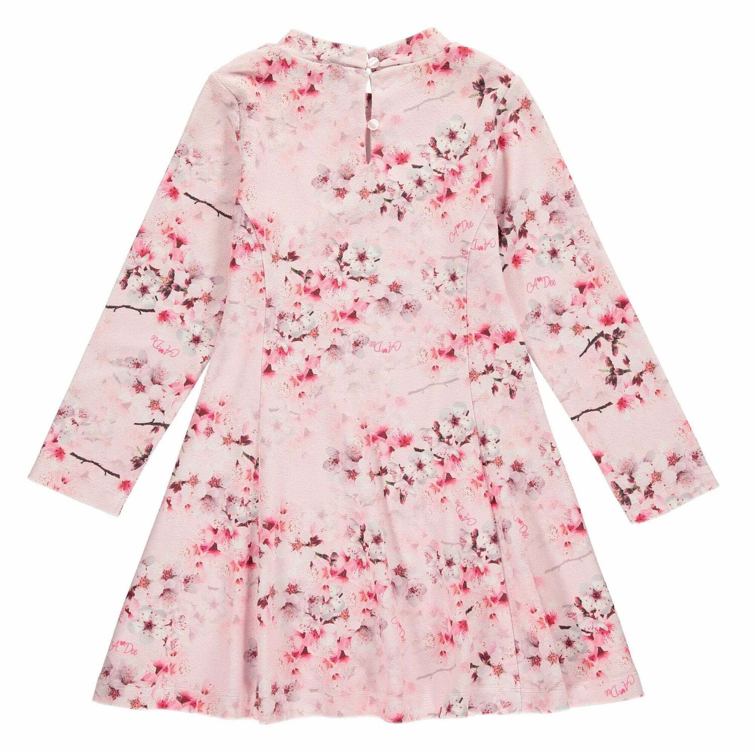 Girls Pink Floral Dress, 1, hi-res