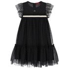 Girls Black & Gold Tulle Dress, 1, hi-res
