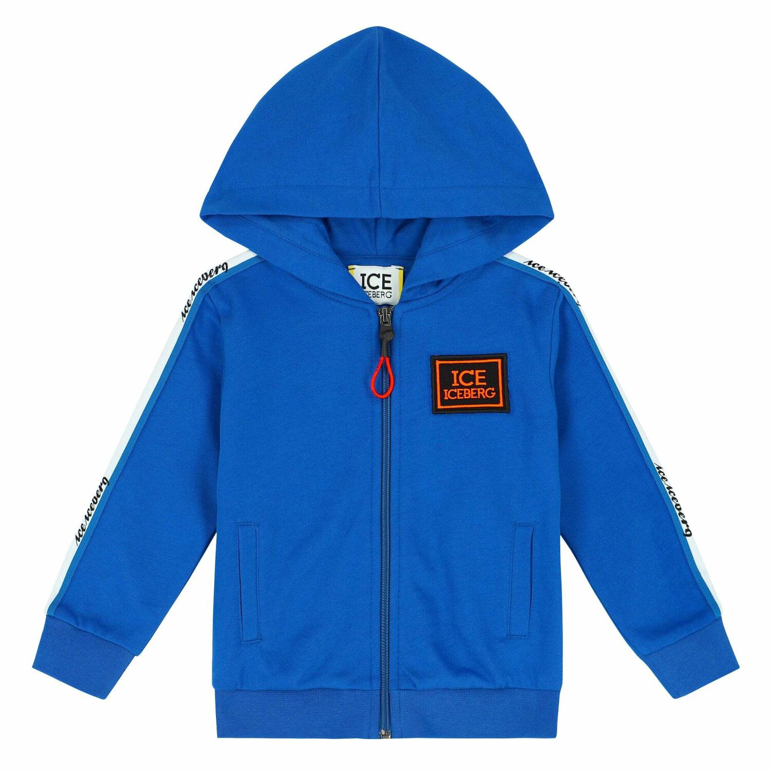 Younger Boys Blue Logo Hooded Top, 1, hi-res image number null