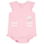 Baby Girls Pink & White Rompers ( 3-Pack ), 1, hi-res