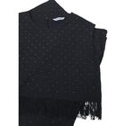 Girls Black Glitter Trousers Set, 1, hi-res