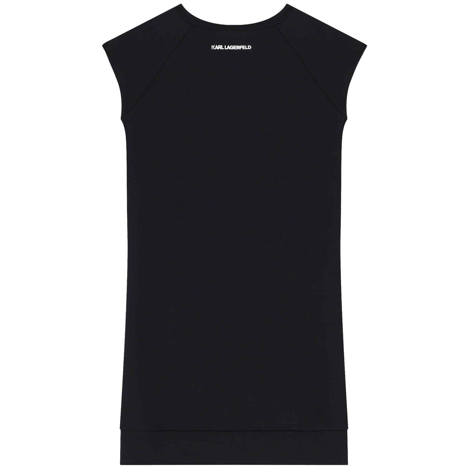 Girls Black Logo Dress, 2, hi-res