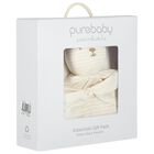 White & Beige Comforter & Blanket Gift Set, 1, hi-res