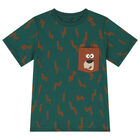 Boys Green Bear T-Shirt, 1, hi-res