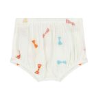 Younger Girls White Embroidered Bow Dress Set, 1, hi-res