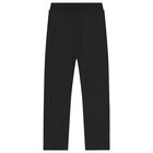 Girls Black Logo Trousers, 1, hi-res