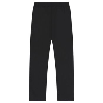 Girls Black Logo Trousers