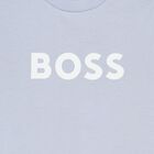 Younger Boys Mini Me Blue Logo T-Shirt, 11, hi-res