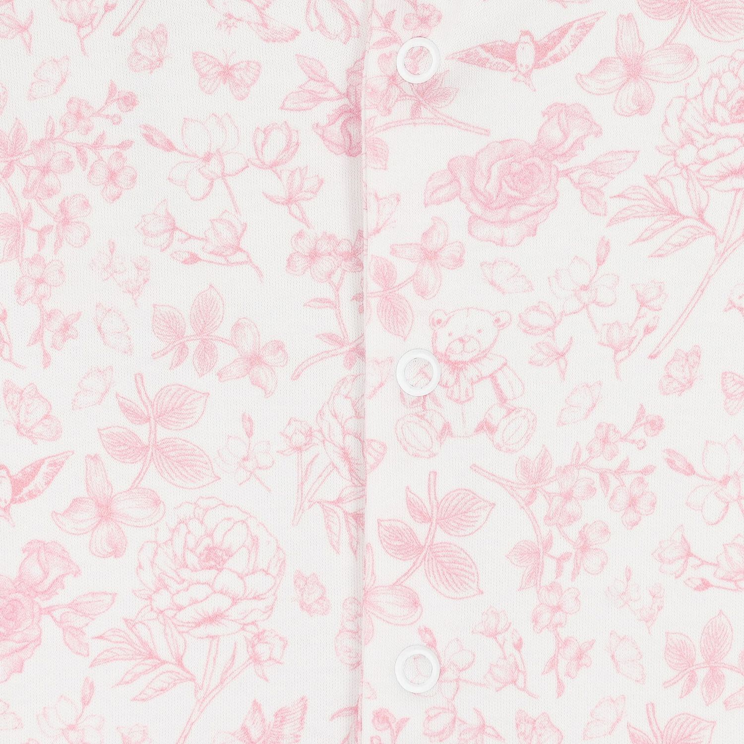 Baby Girls White & Pink Floral Babygrow Gift Set, 1, hi-res