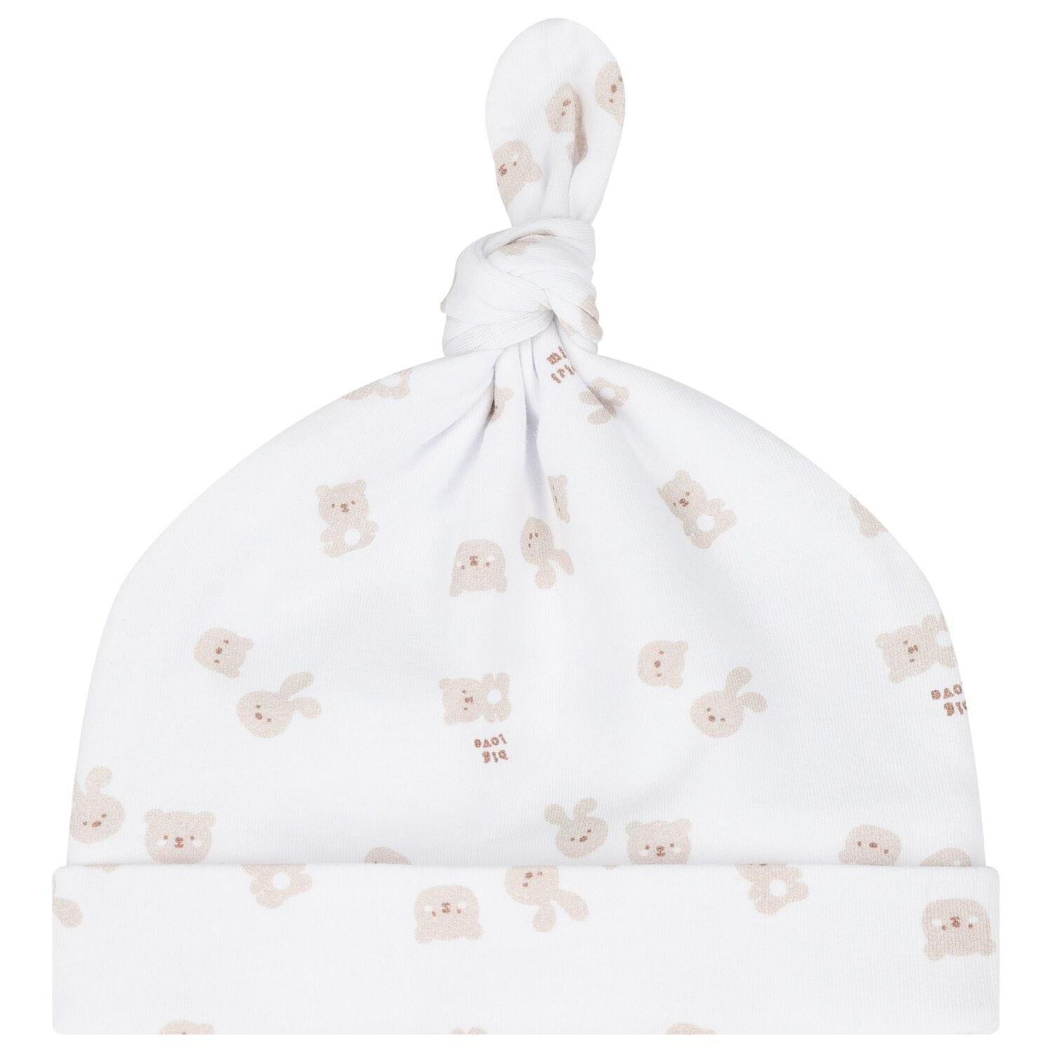 White & Beige Teddy Bear Babygrow Gift Set, 1, hi-res