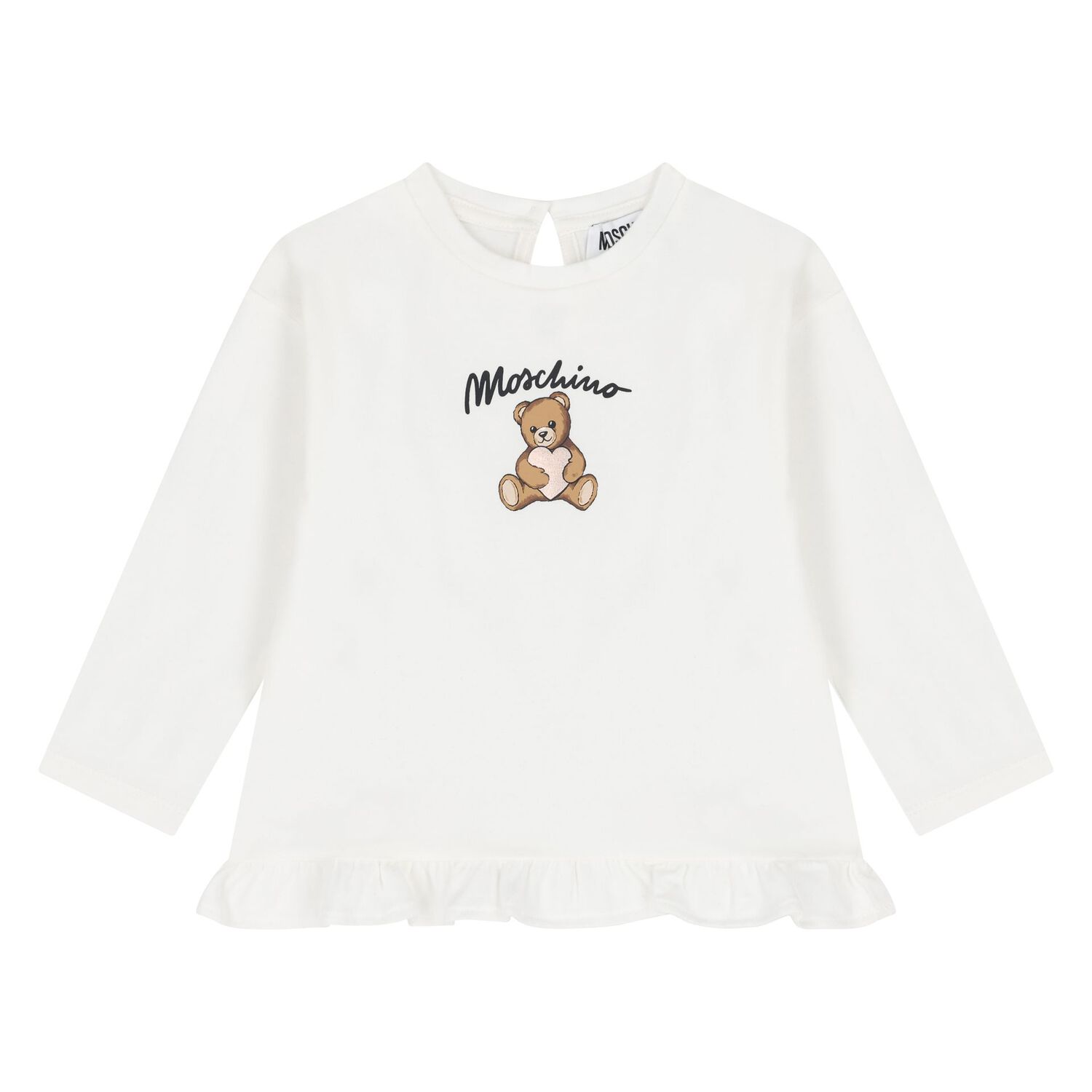 Younger Girls Ivory & Black Teddy Bear Leggings Set , 1, hi-res image number null