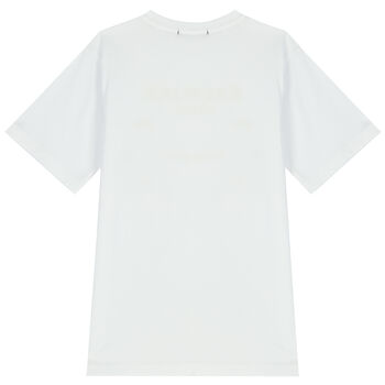 Girls White Logo Dress