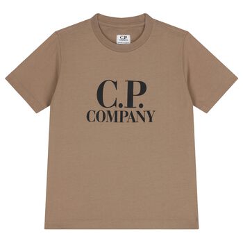 Boys Beige Logo T-Shirt 