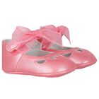 Baby Girls Pink Bow Pre Walker Shoes, 2, hi-res
