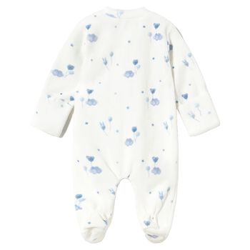 Baby Boys Ivory & Blue Balloon Babygrow