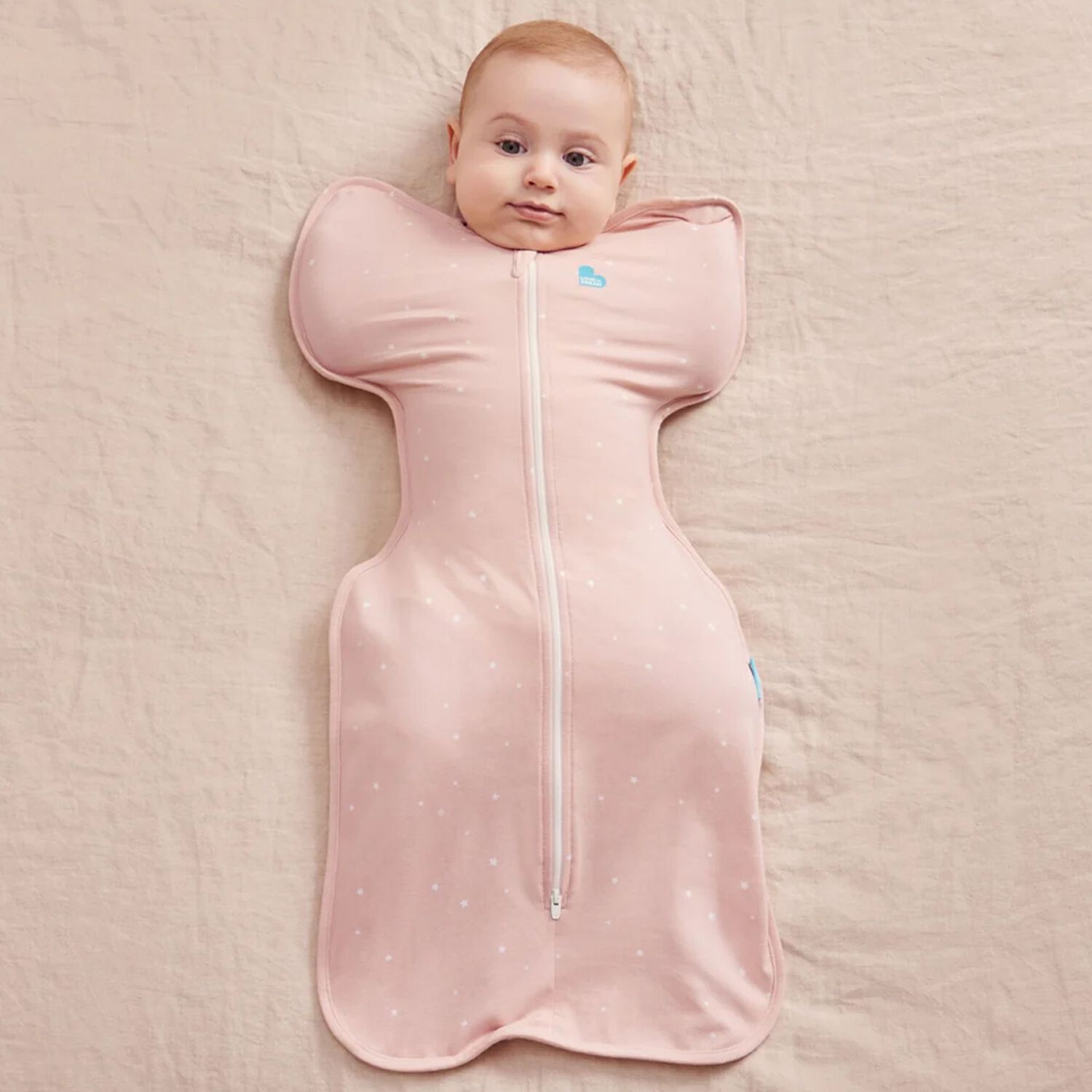 Baby Girl Pink Logo Star Swaddle Up, 1, hi-res