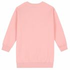 Girls Pink Logo Sweatshirt Dress, 1, hi-res