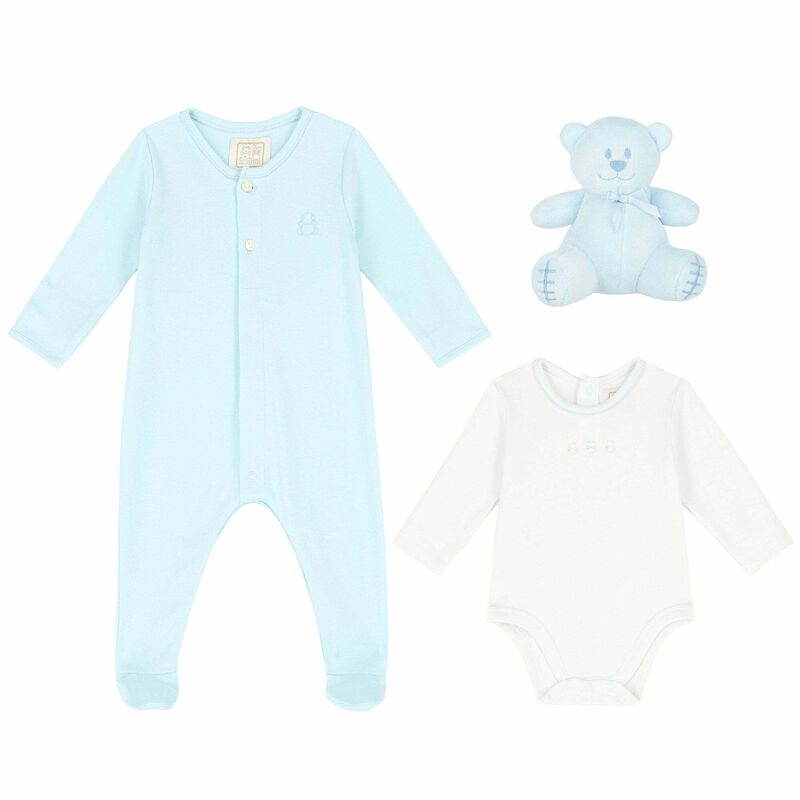 Baby Boys White & Blue Gift Set, 1, hi-res image number null