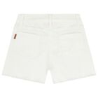 Girls White Shorts, 1, hi-res