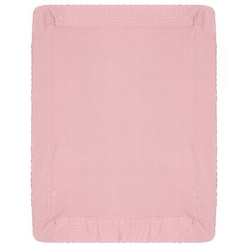 Baby Girls Pink Cotton Knit Blanket