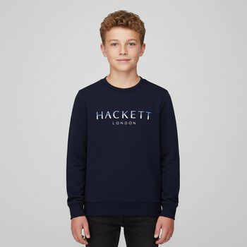 Boys Navy Blue Logo Sweatshirt
