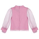 طقم تنورة بطبعة الزهور باللون الوردي للبنات, 1, hi-res