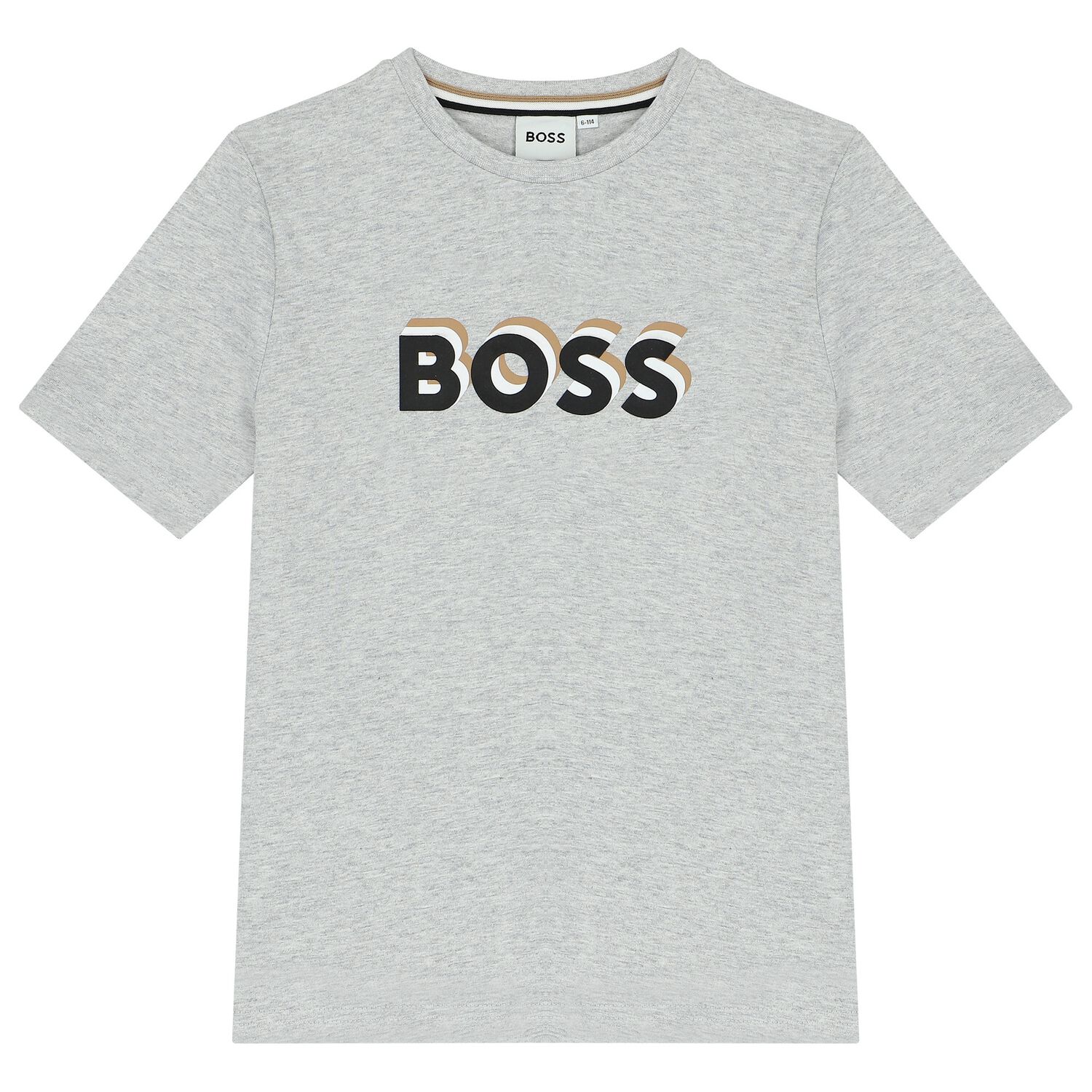 Boys Grey Logo T-Shirt, 4, hi-res image number null