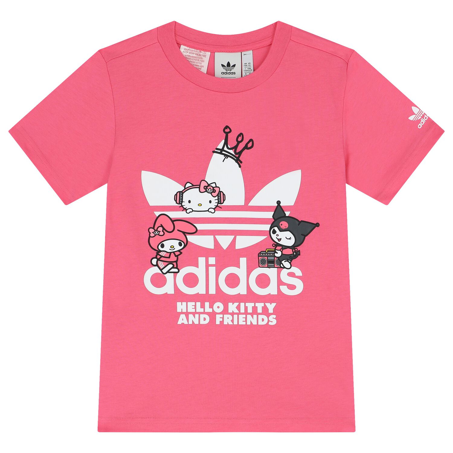 Girls Pink Trefoil Logo T-Shirt, 1, hi-res