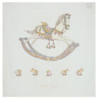 Ivory Rocking Horse Baby Swaddle Carré Blanket, 1, hi-res