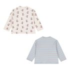 Baby Boys Ivory & Blue Dog Long Sleeve Top, 1, hi-res