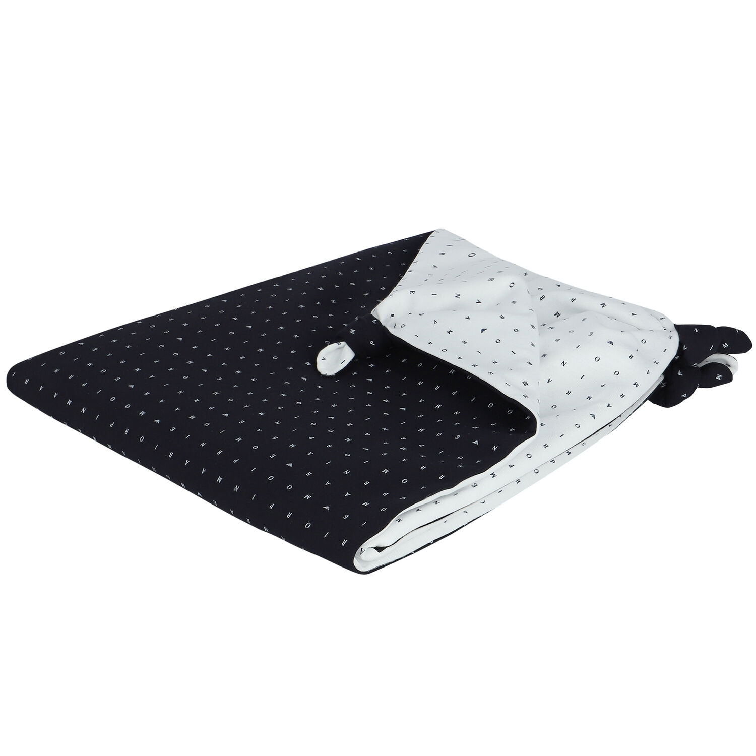 بطانية أولاد بالشعار باللون الكحلى والابيض, 1, hi-res