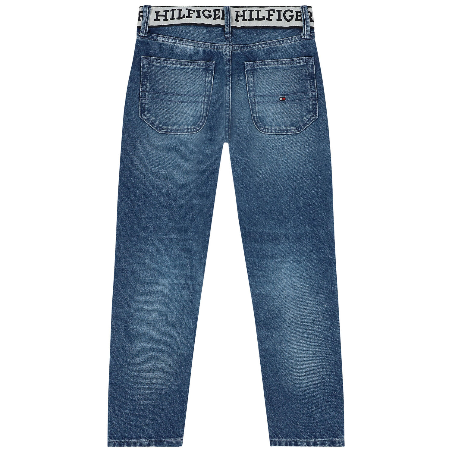 Boys Blue Logo Denim Jeans, 1, hi-res