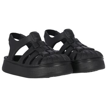 Adidas Kids Black Logo Superstar Sandals, 1 Black Logo Superstar Sandals