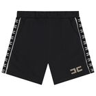 Girls Black Logo Shorts , 2, hi-res
