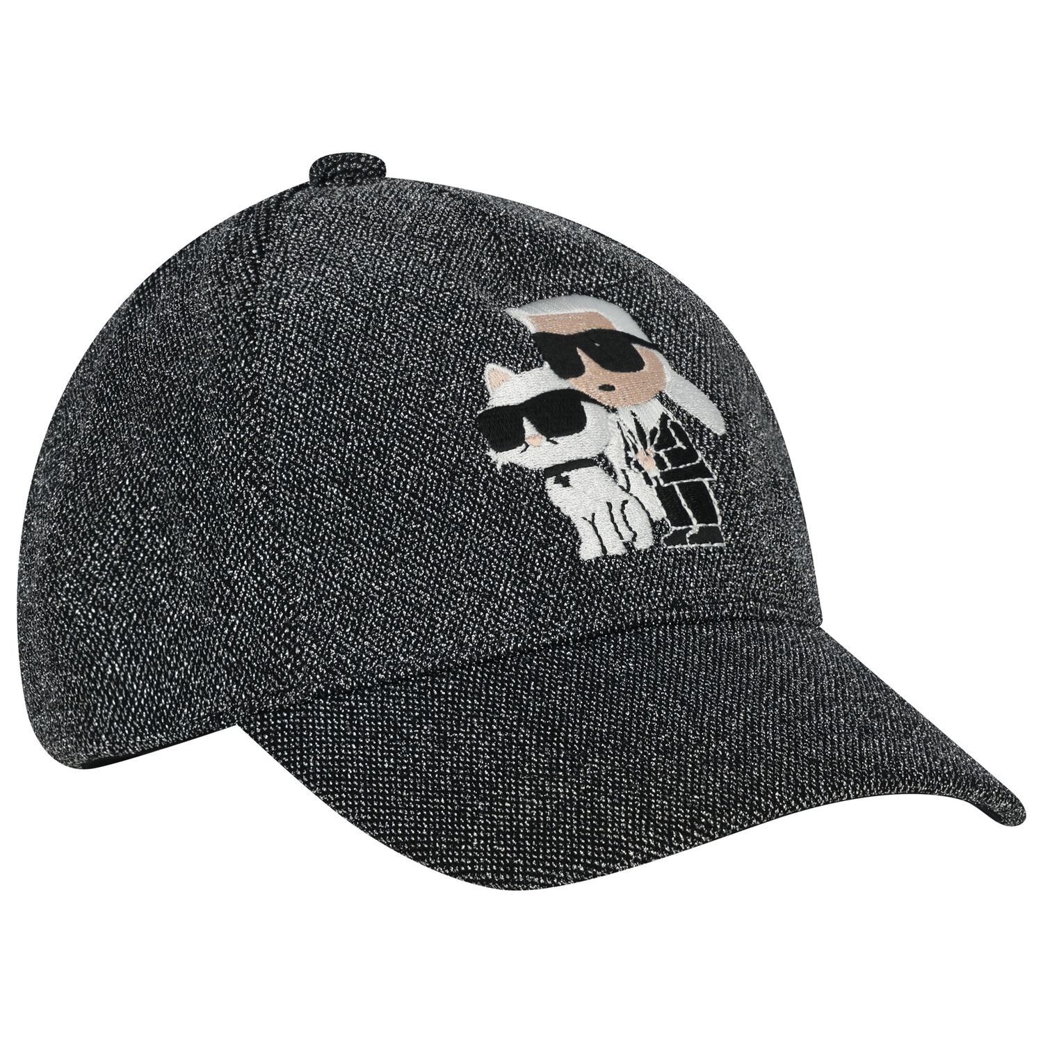 Girls Mini Me Black Ikonik Karl & Choupette Cap, 1, hi-res