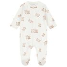 Baby Boys White & Green Teddy Bear Babygrows ( 2-Pack ), 2, hi-res