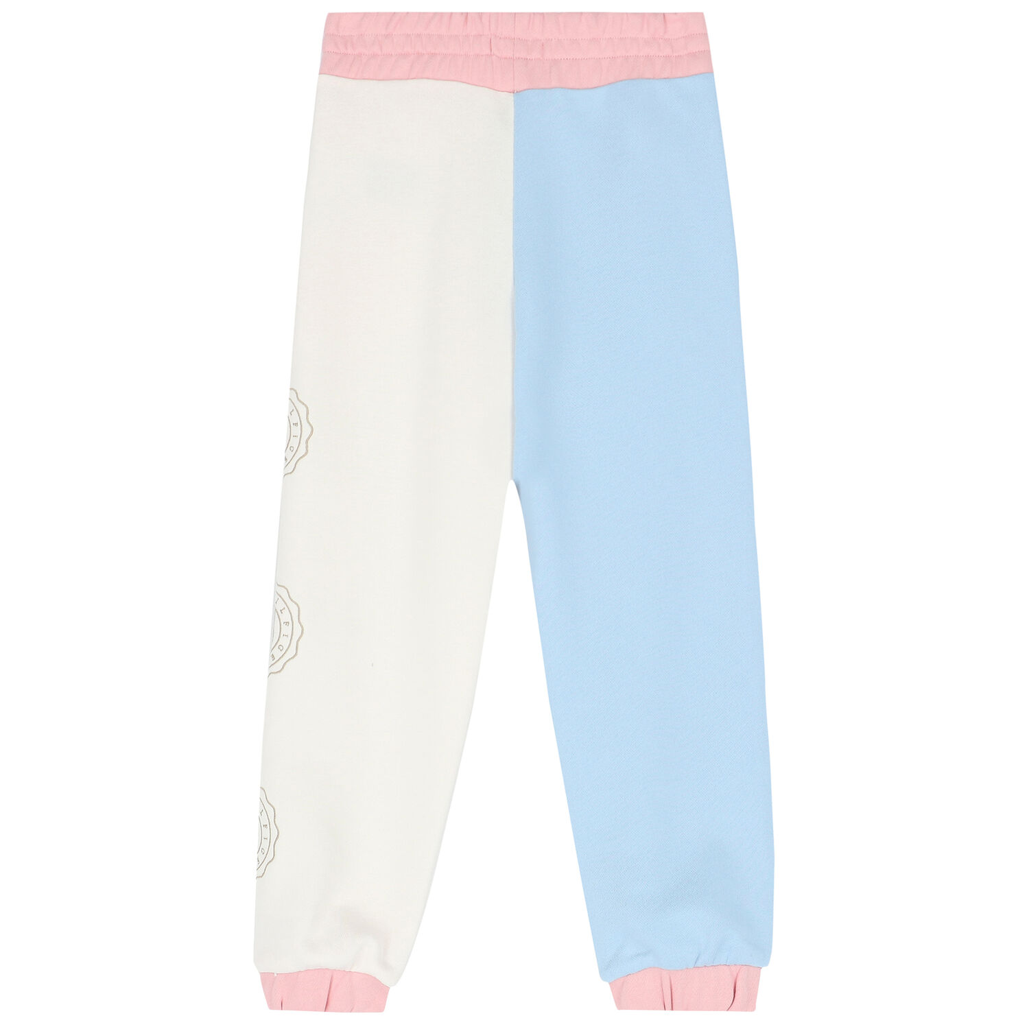 Girls Blue & Ivory Logo Joggers, 1, hi-res image number null
